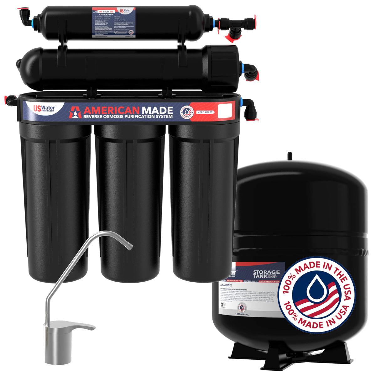 US Water Systems All American 5 (5-Stage RO System / W/ Chrome Faucet)