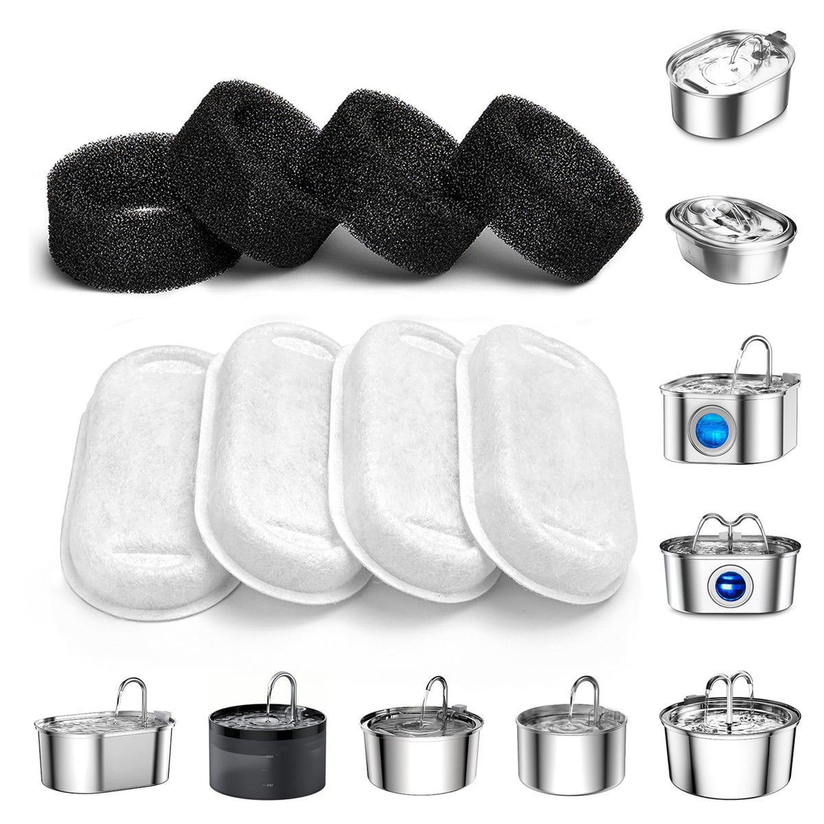 Stainless Steel Cat Water Fountain Filters