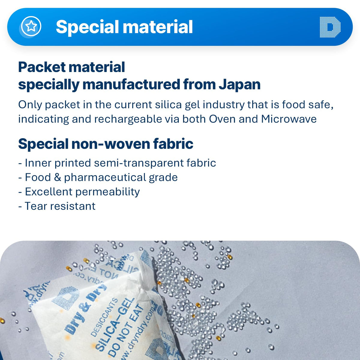 100 Gram [10 Packs] Orange Indicating Mixed Silica Gel Packets Siilca Gel Desiccant (100 Gram)