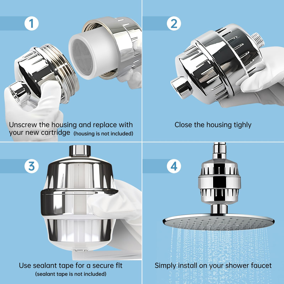 6 Pack Shower Filter Replacement Cartridge