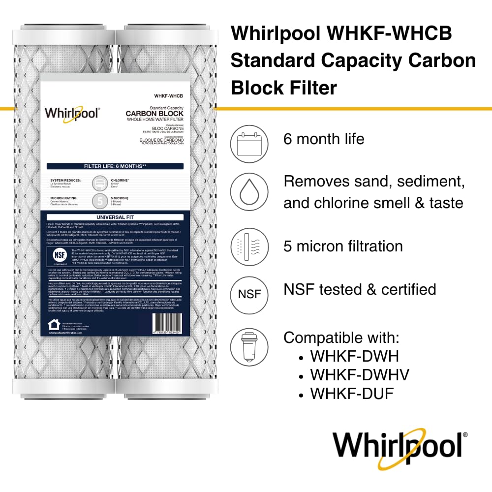 10" x 2.5" Carbon Block Water Filter WHKF