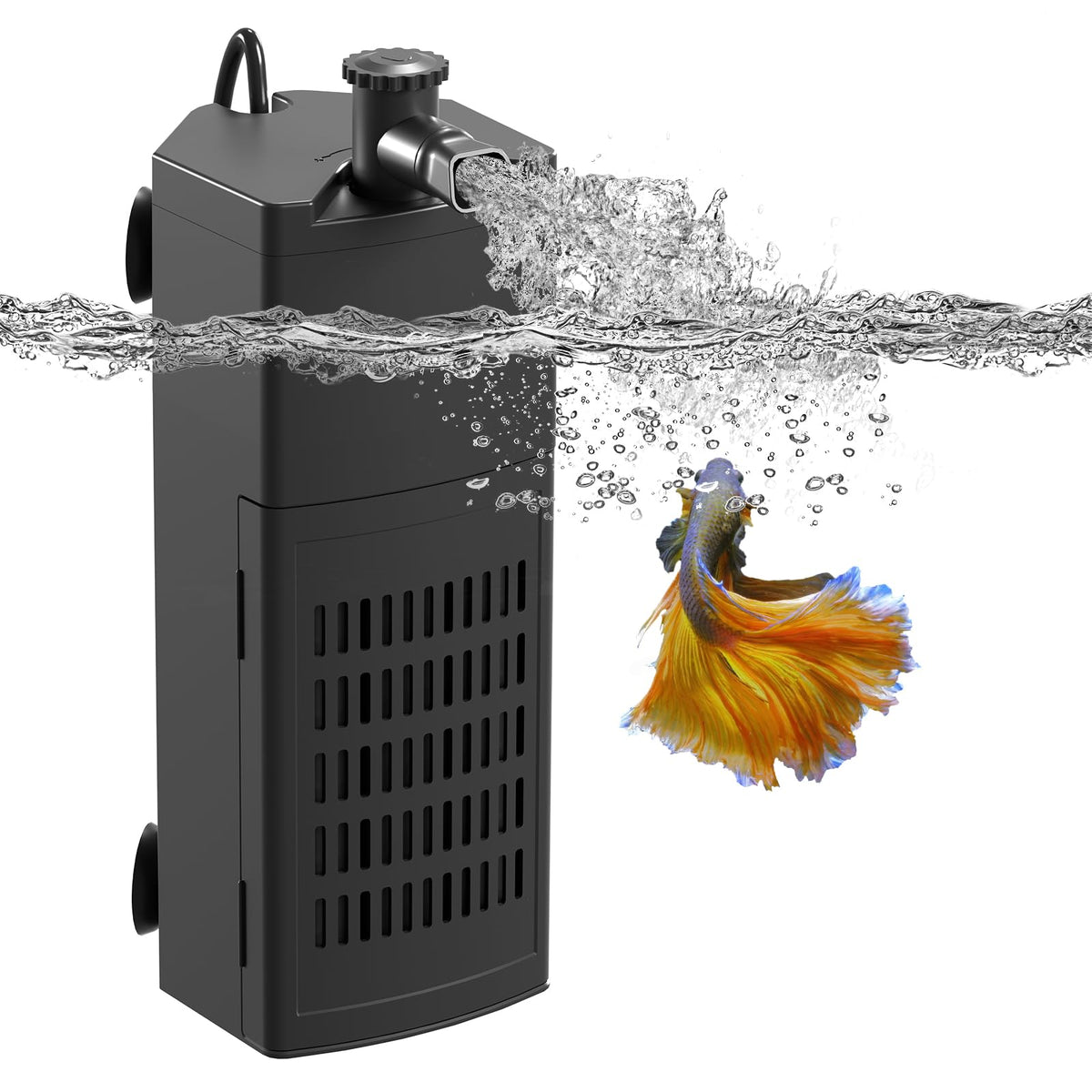 Aquarium Filter for Up to 10 Gallons (80GPH-4W)
