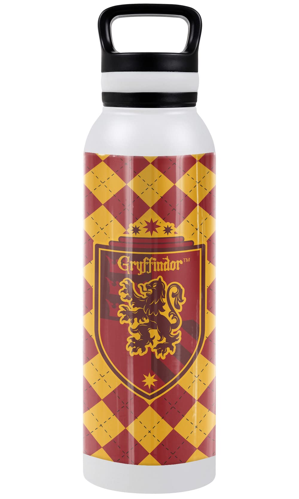 Harry Potter Griffindor Plaid Sigil 24oz Insulated Water Bottle (24 Ounces / GRIFFINDOR PLAID SIGIL)