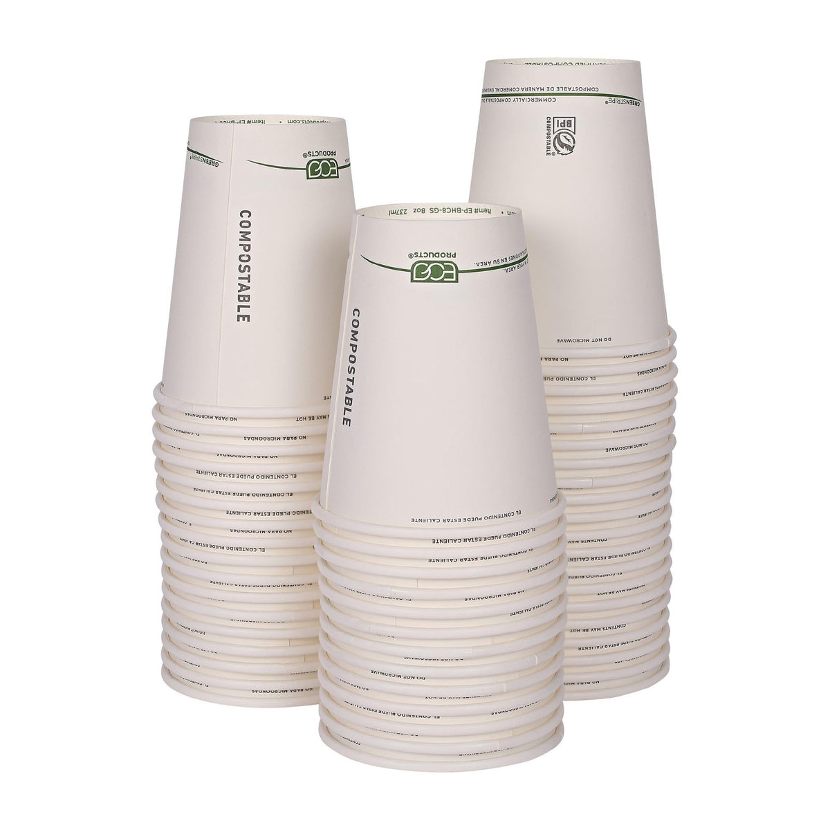 GreenStripe Disposable Paper Hot Cups (8oz)