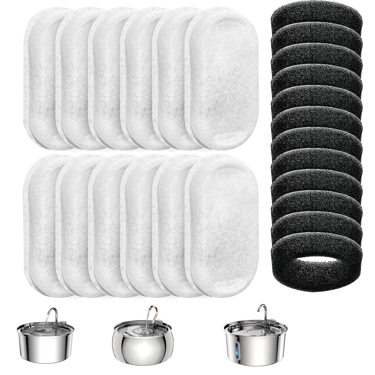 Official Tomxcute Cat Water Fountain Replacement Filters
