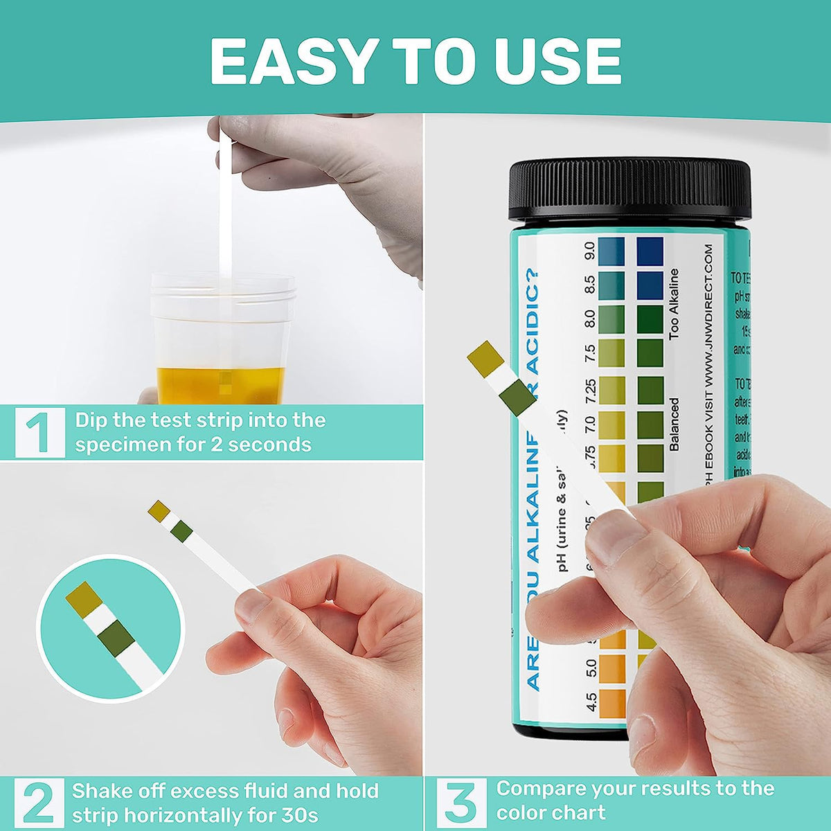 pH Test Strips for Urine and Saliva