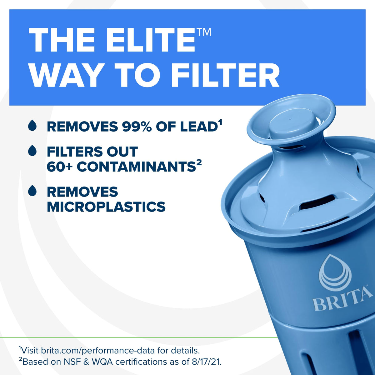 Large 10 Cup Water Pitcher Dispenser (Blue)