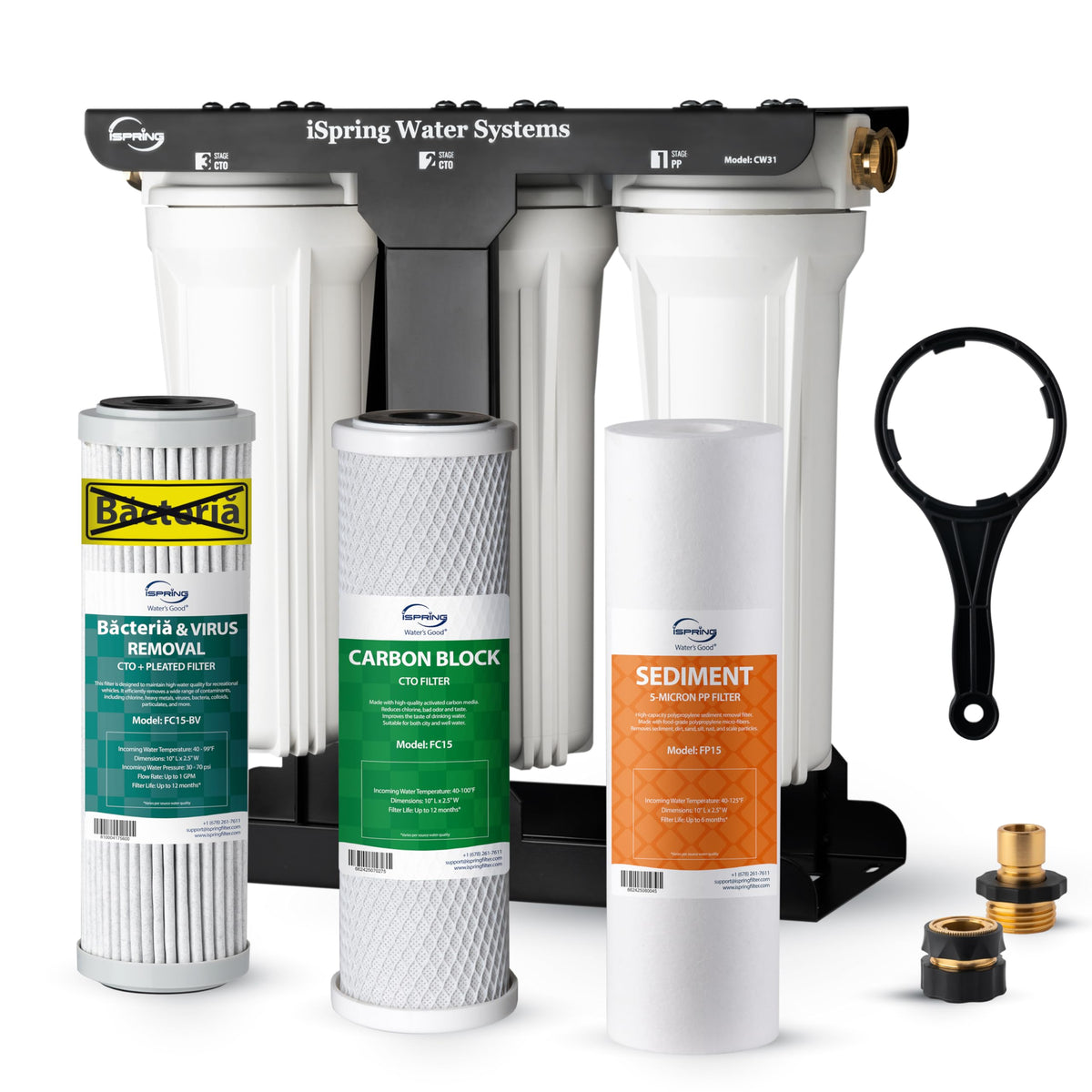 3 Stage RV Water Filter System