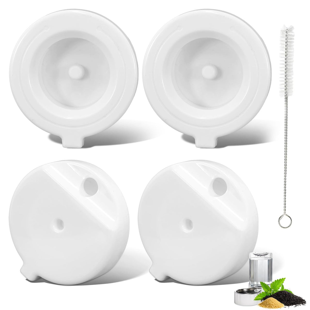 Gravity Pet Water Fountain Filters (4 Filters with 1 Brush)