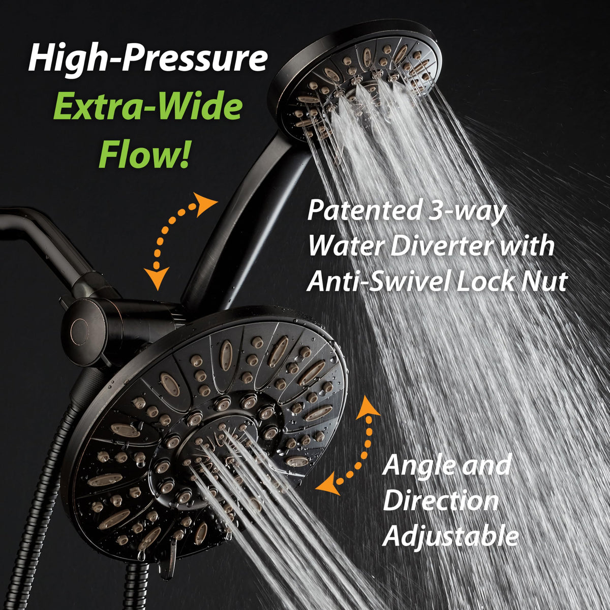 7" Premium High Pressure 3 (2.5 Gallons Per Minute / Oil Rubbed Bronze)