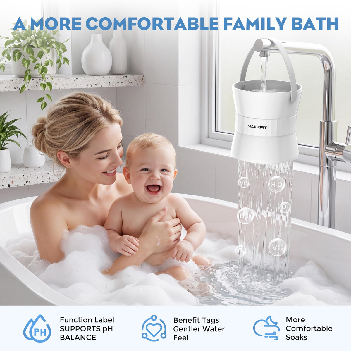Bathtub Faucet Filter (White)