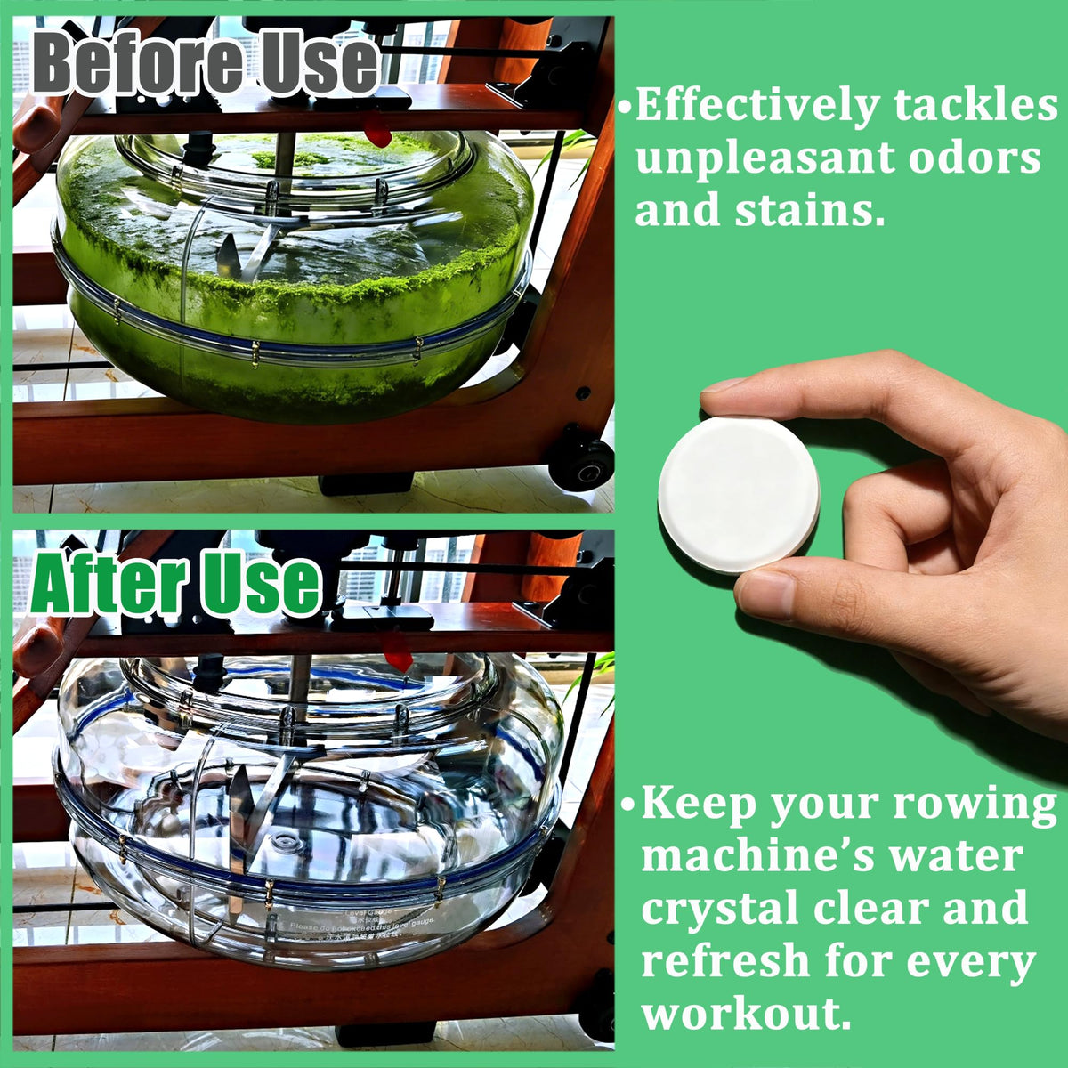 Water Purification Tablets for Rowing Machine Tank Maintenance