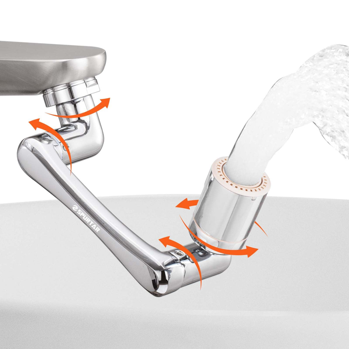 1440° Sink Faucet Extender (Silver)