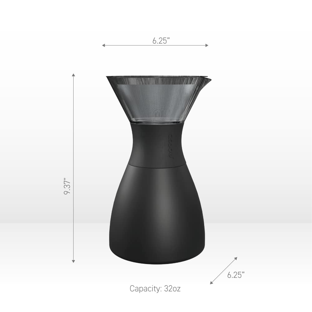 Insulated Pour Over Coffee Maker (Asobu Silver)