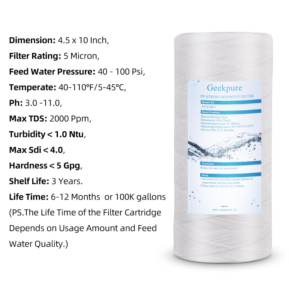Whole House String Wound PP Sediment Filters