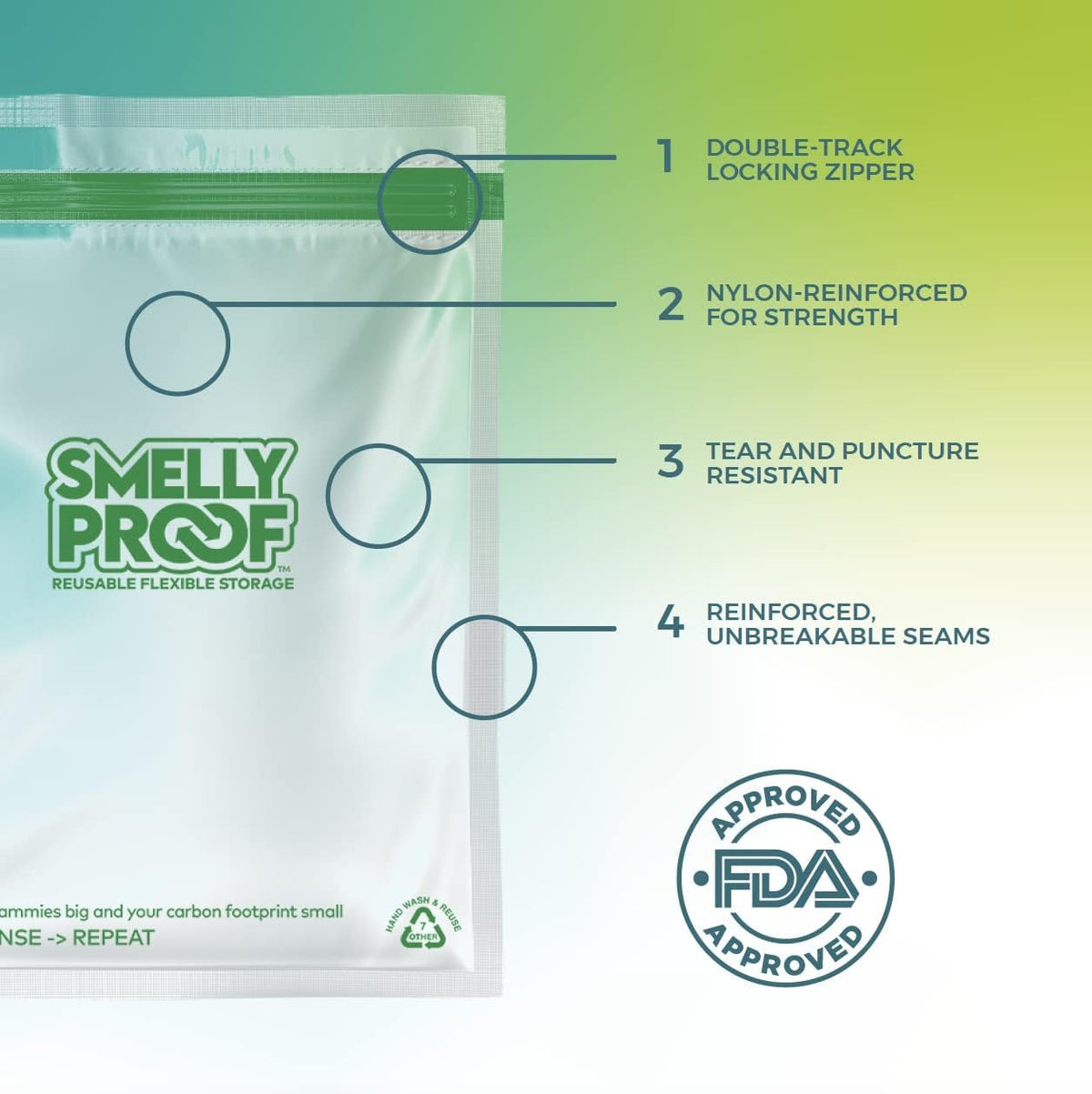 Reusable Food Storage Bags (15 Bags)