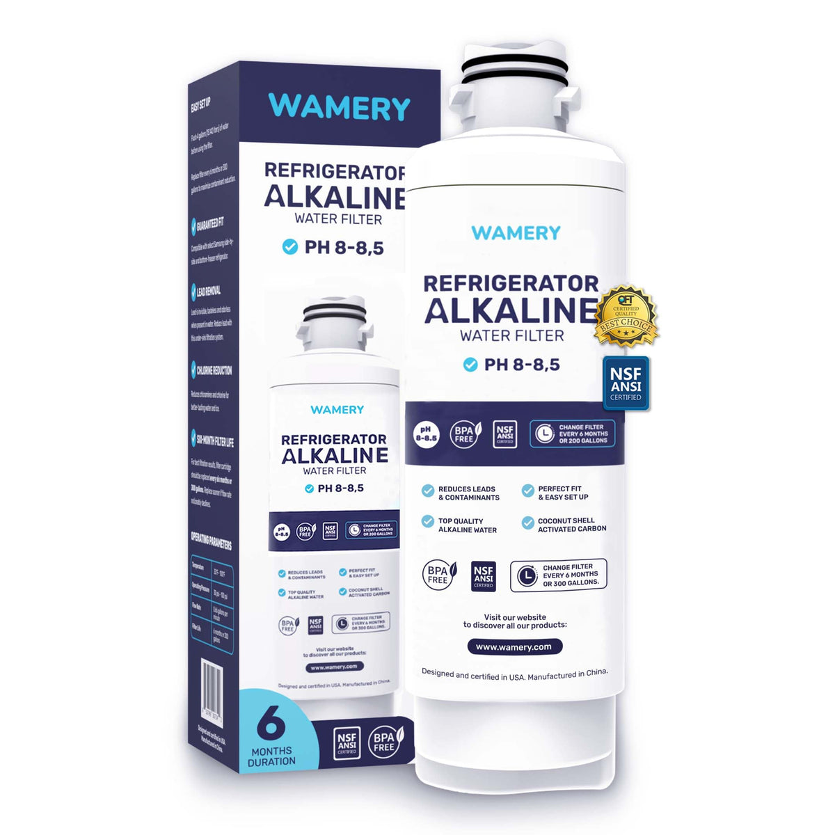 Alkaline Refrigerator Water Filter Replacement (1 Pack)