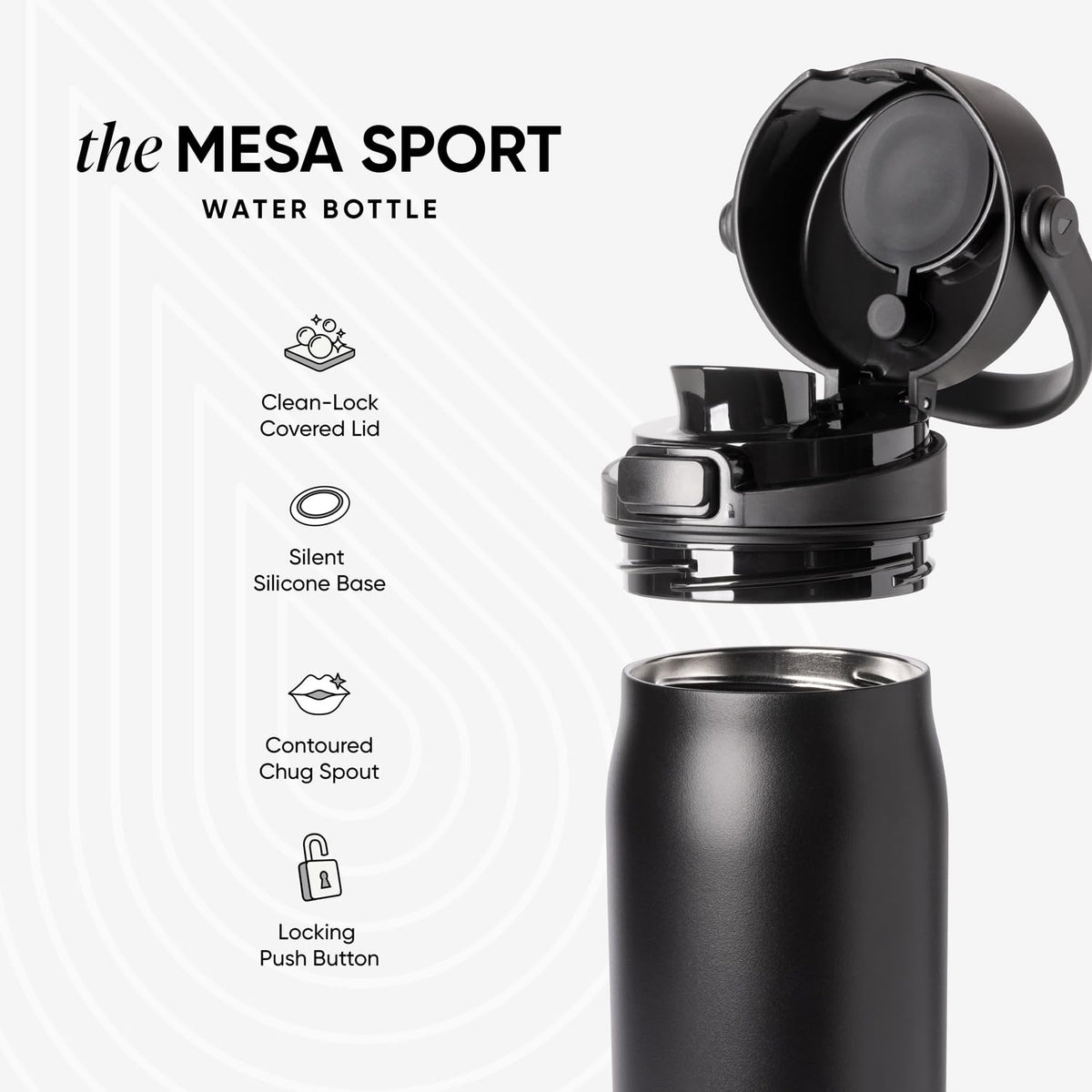 Insulated Sport Water Bottle with Chug Lid (24 Ounces / -Steele)