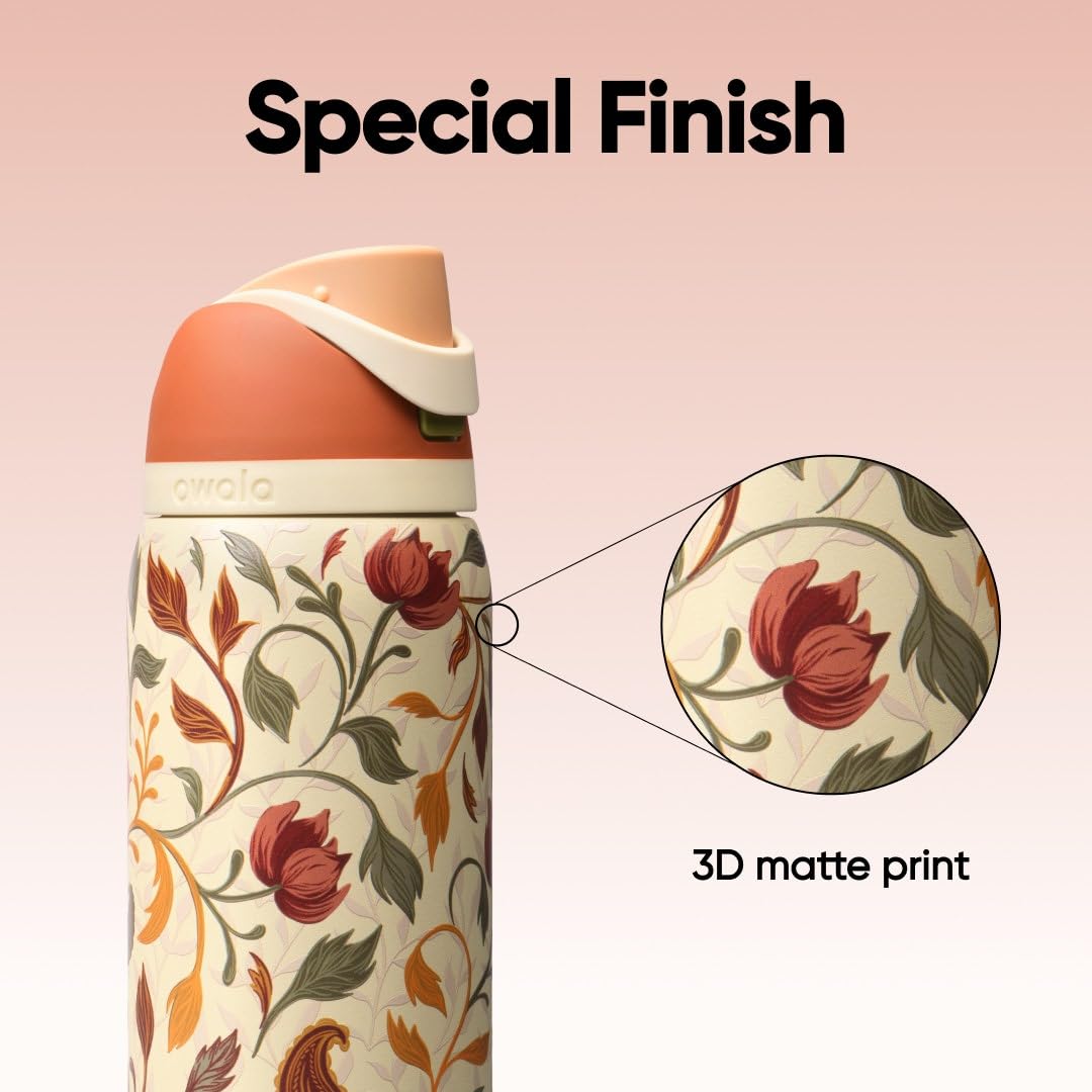 FreeSip Stainless Steel Water Bottle 32 oz Woodland Boho (Woodland Boho / 32 Ounces)