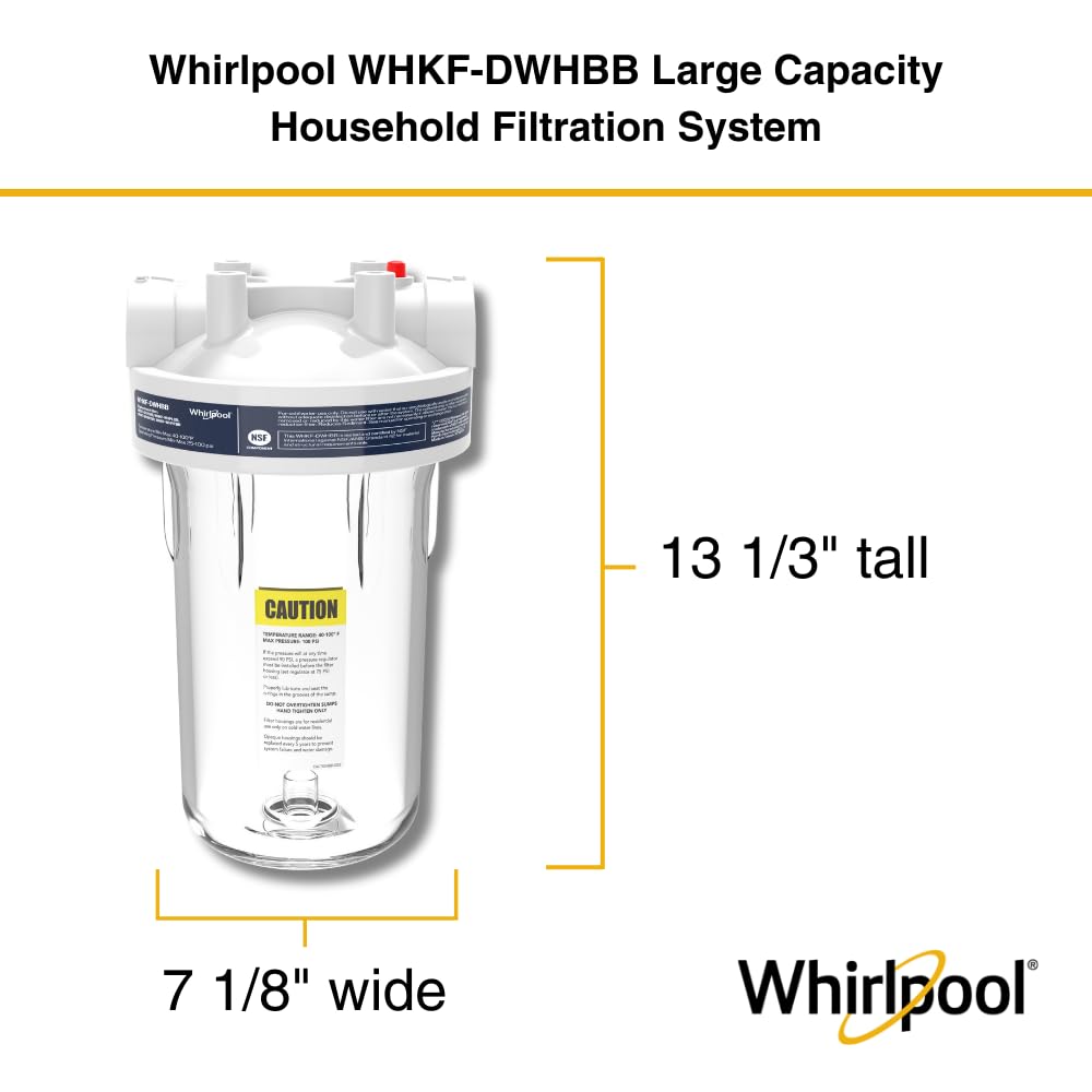 10" x 4.5" Large Capacity Whole House Water Filter System WHKF
