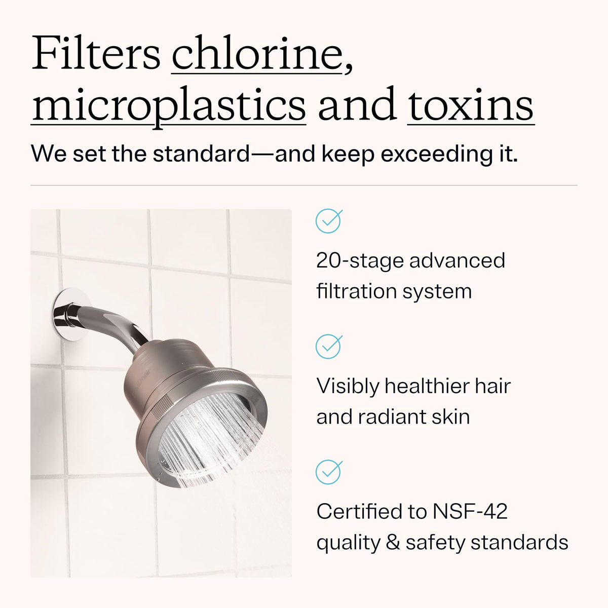 Filtered Shower Head Replacement Filter (1 Pack)