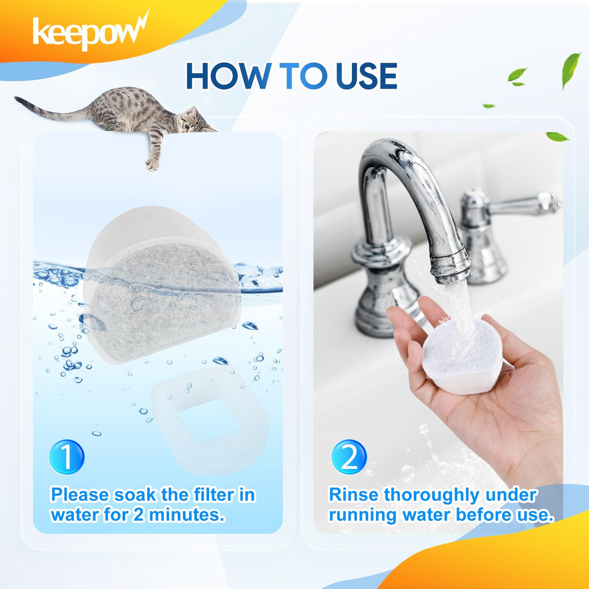 12 Pack Cat Water Fountain Filters Compatible with PetSafe Drinkwell (6+6)