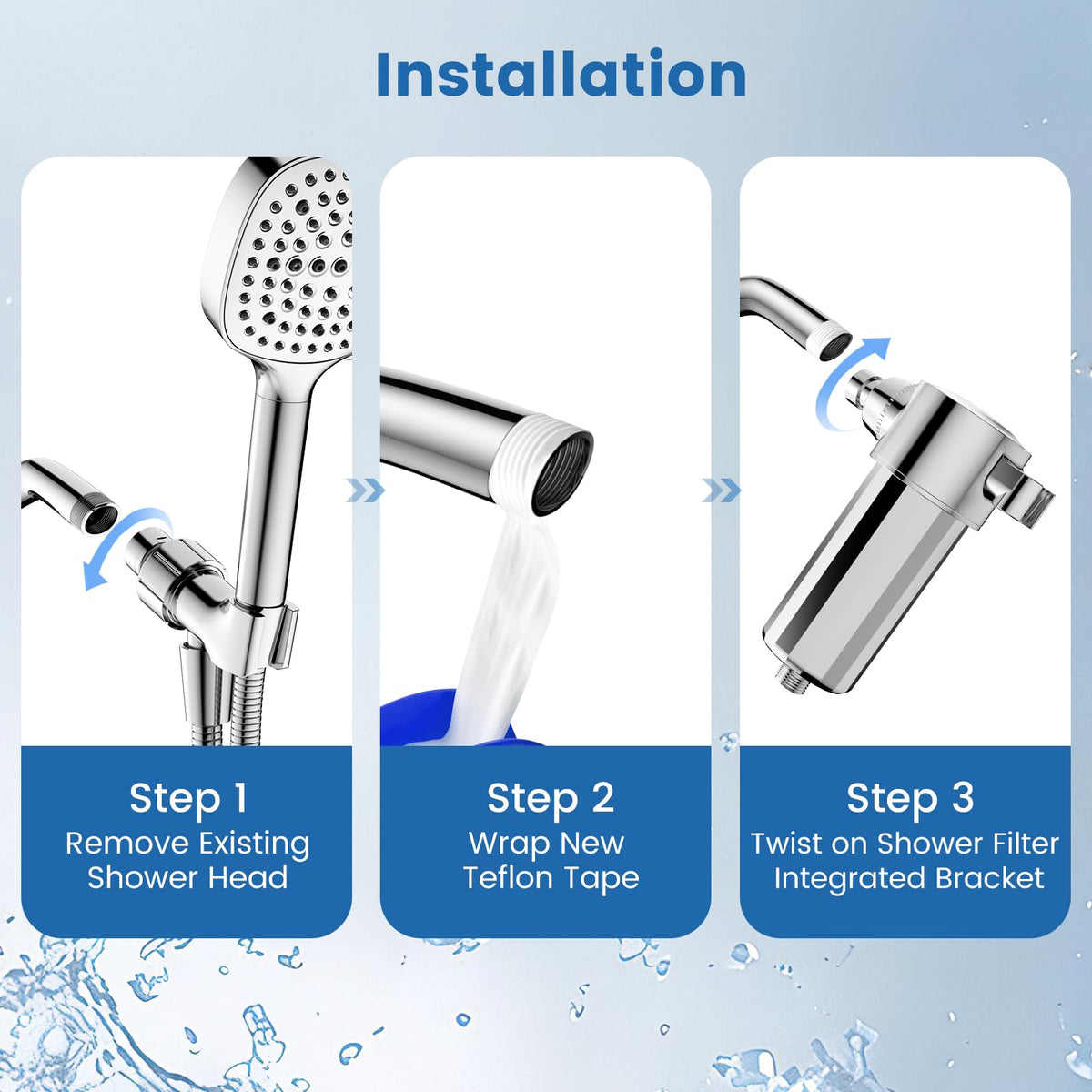 Shower Head Filter for Handheld Shower Head