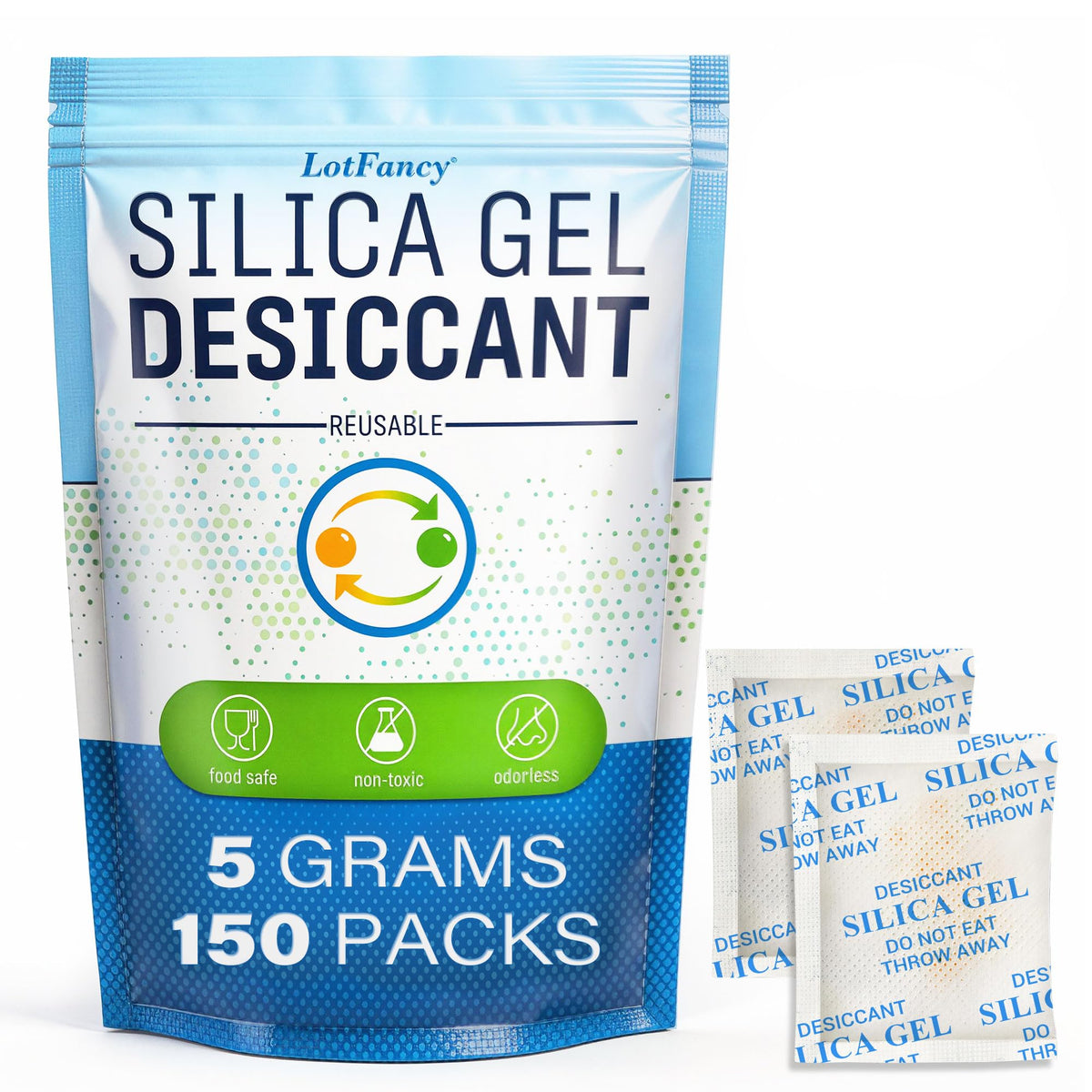 Silica Gel Packets 5 Gram 150 Pack (5 Gram-150 Packs)