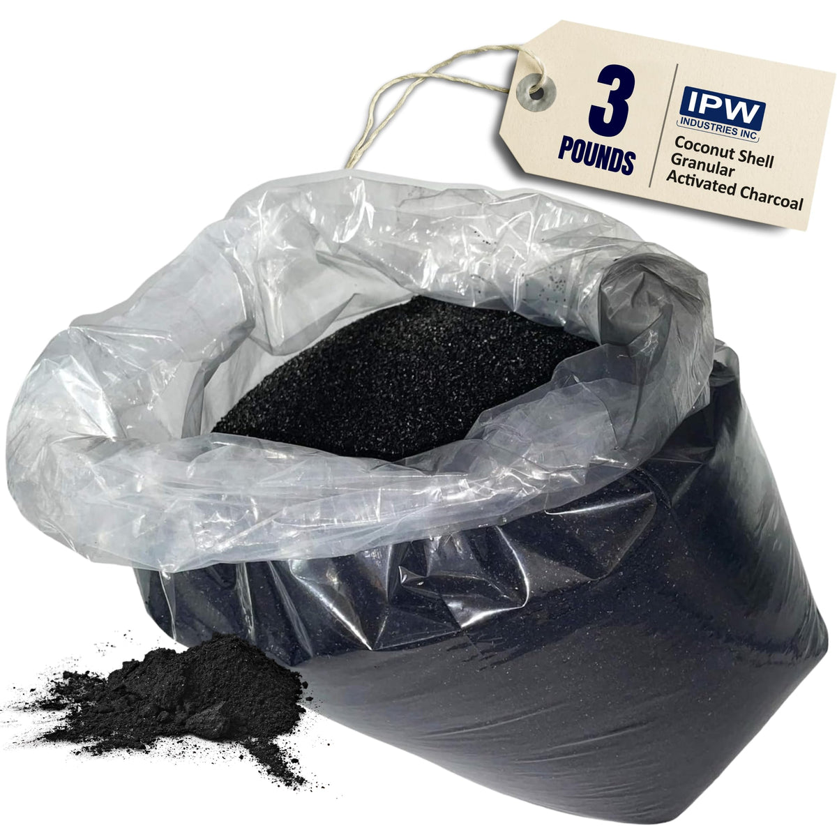 IPW Bulk Activated Carbon Coconut Shell Granular (3 lbs)