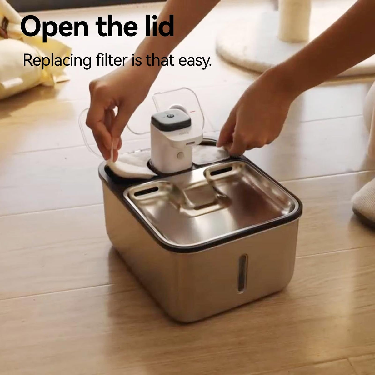 Automatic Stainless Steel cat Water Fountain for Pets Indoor