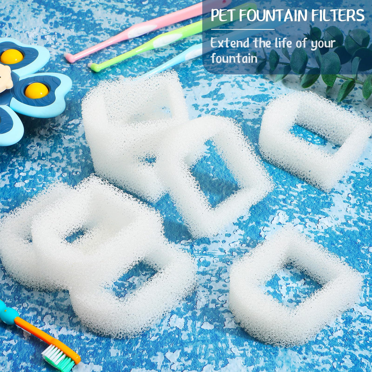 15 Pcs Foam Filters Compatible with Drinkwell Pet Fountain Filters