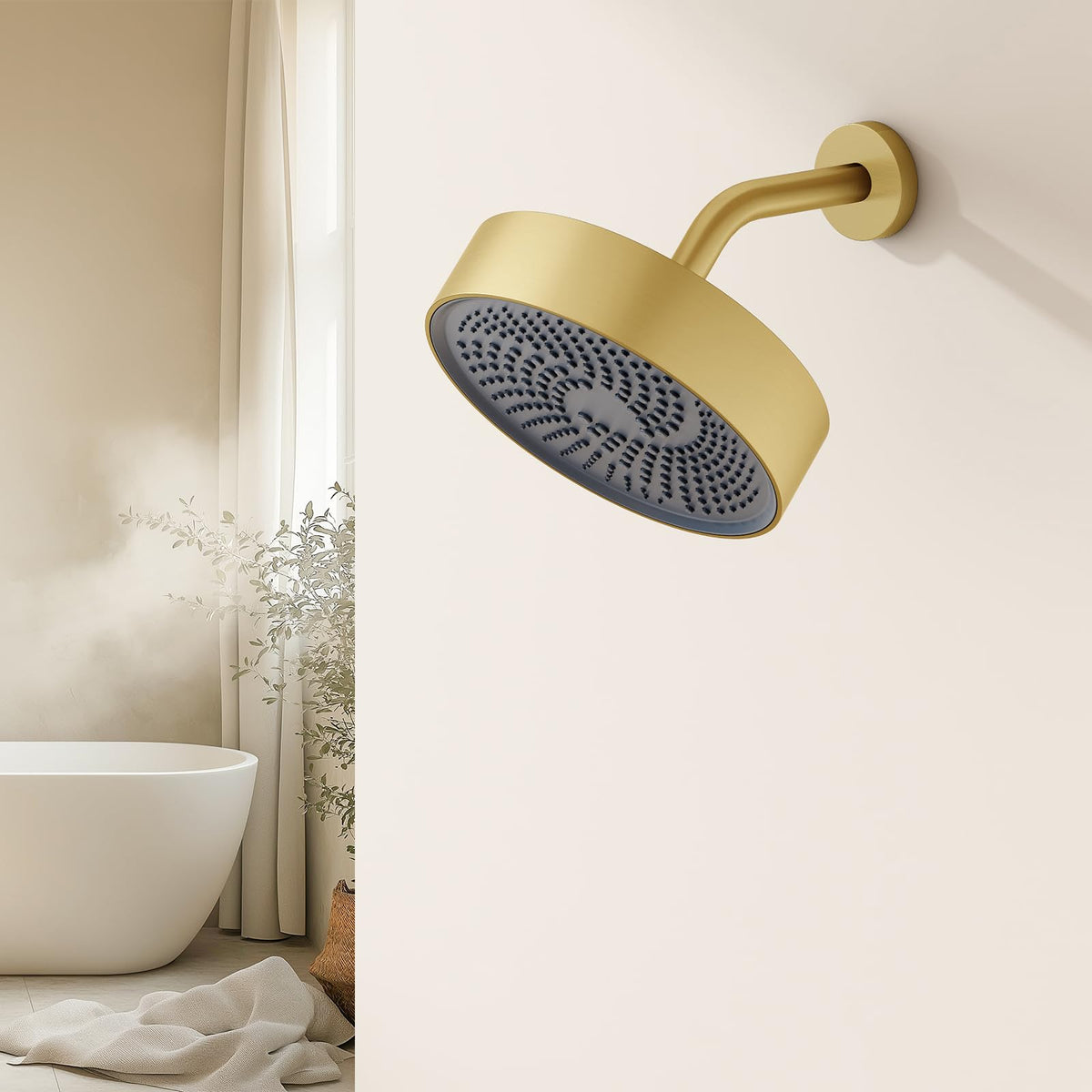 high pressure shower heads (D-Brushed Gold / 8 Inch)