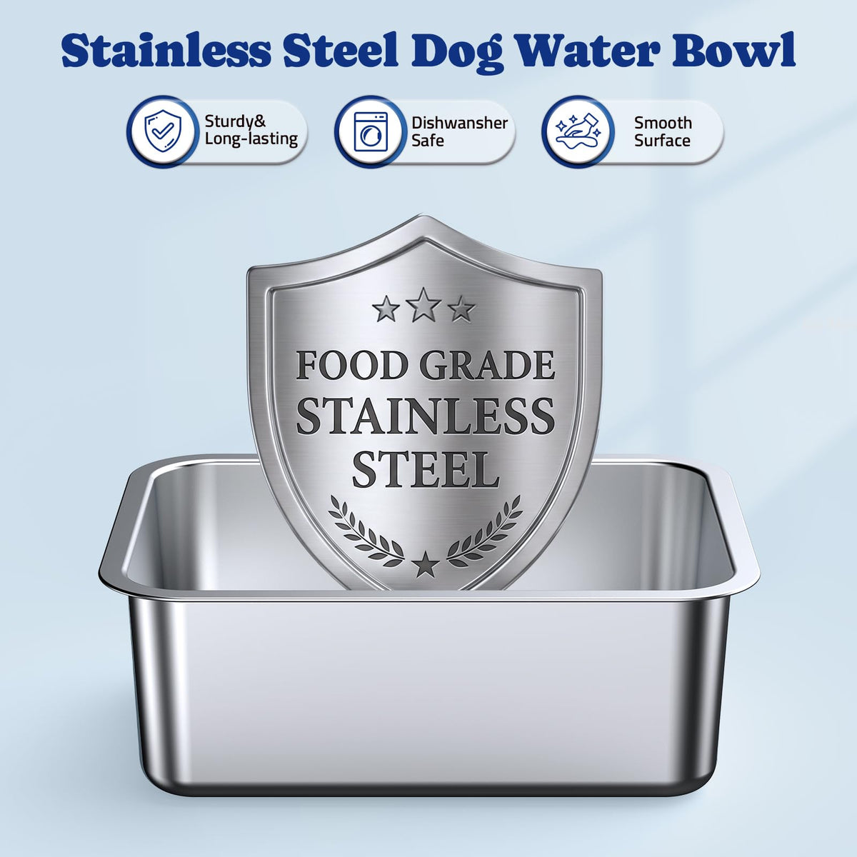 12L Dog Water Bowl No Spill with Slow Drinking Floating Disk (Gray / 12L)