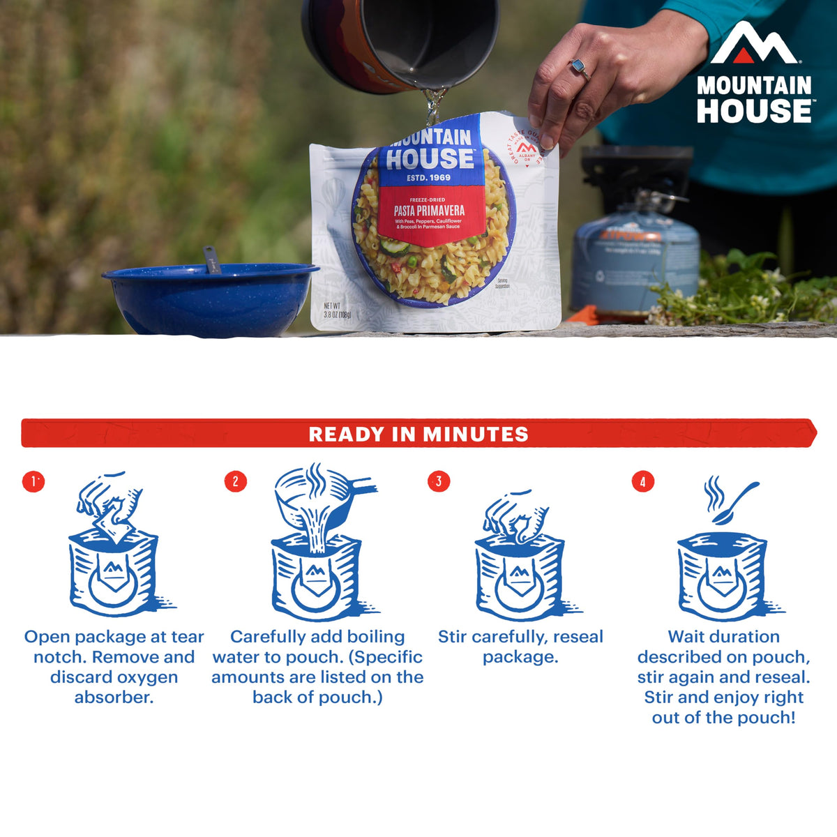Classic Meal Assortment Bucket Freeze Dried Backpacking & Camping Food 24 Servings