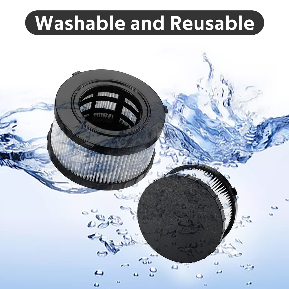 4 Pcs DC5151H HEPA Filter Compatible with DEWALT DC5151H DC515 DCV517 (4 Pack + 8 Foam Filters)