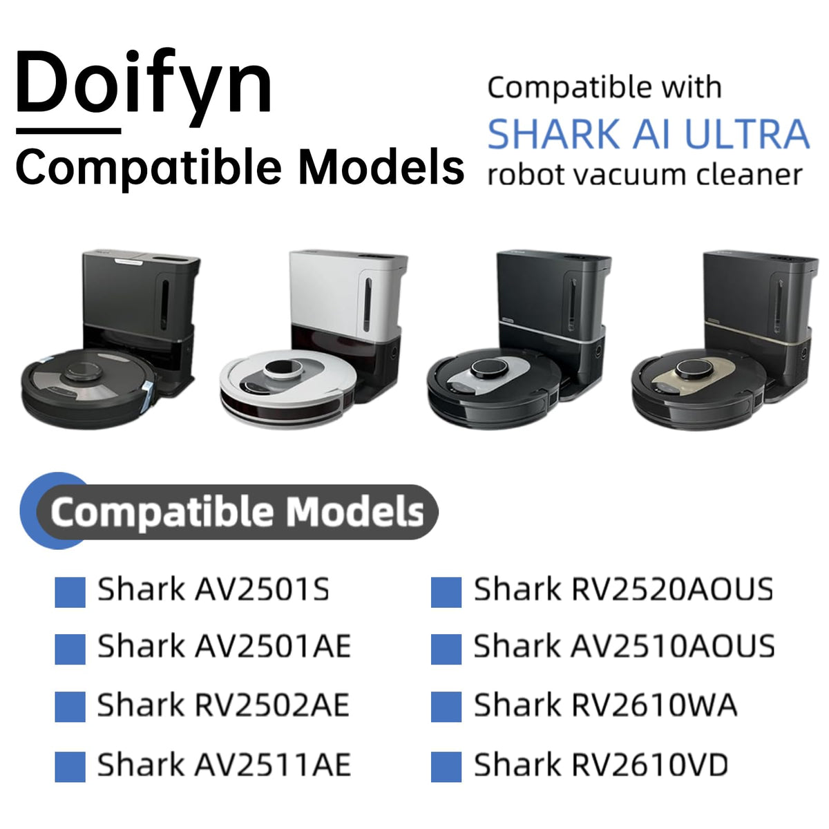 Main Brush Replacement Parts Compatible with Shark AI AV2501S AV2511AE AV2501AE RV2502AE (Main Brushes - 2 Parts)