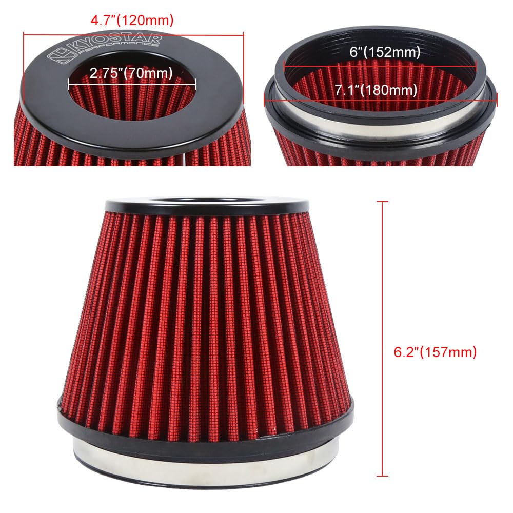 Universal 6" 152mm (6" (152mm), Red)