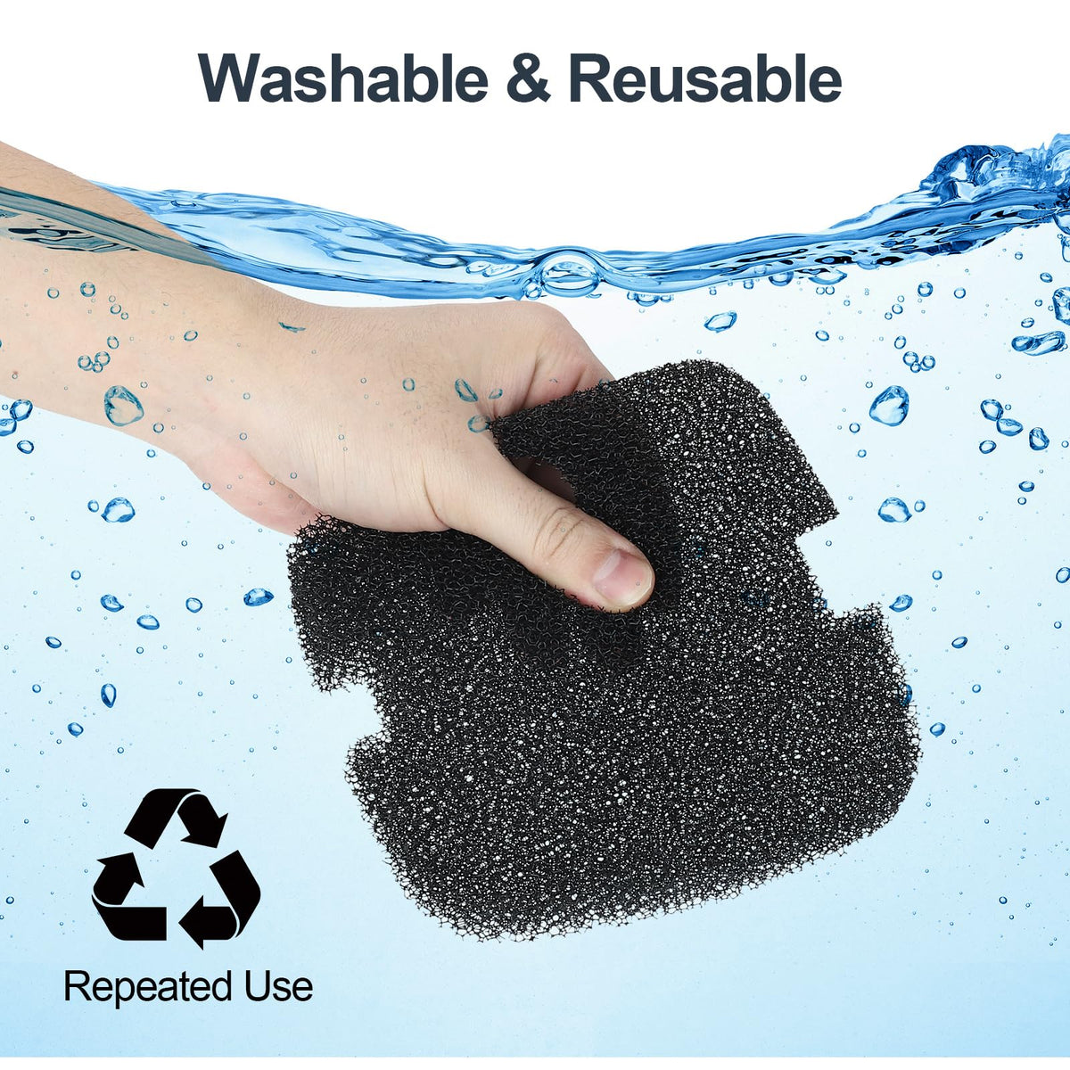 Replacement Sponge Filter Pad 35W (B-35W/45W-3Pcs Replacement Sponge)