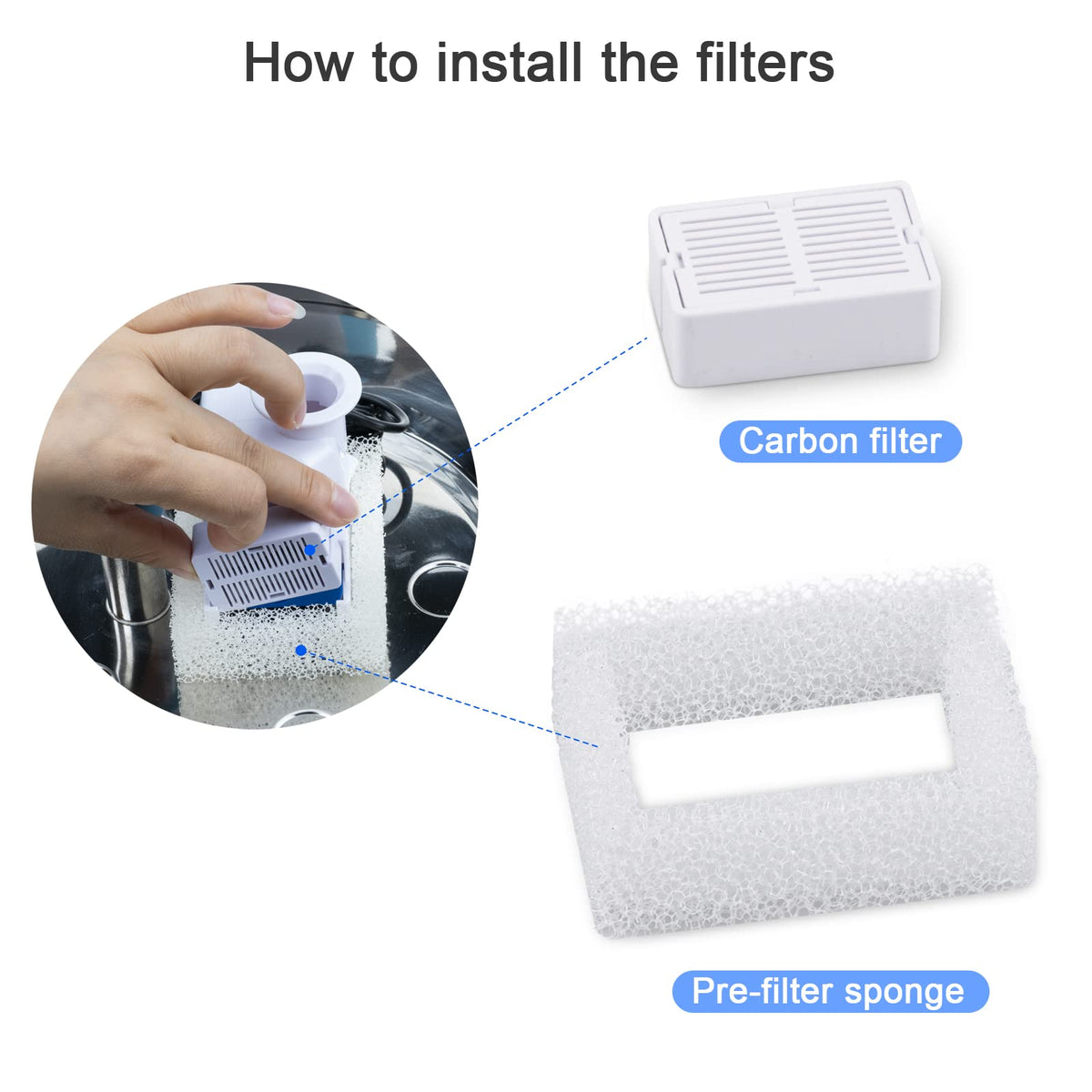 Ceramic Cat Water Fountain Filter Replacement