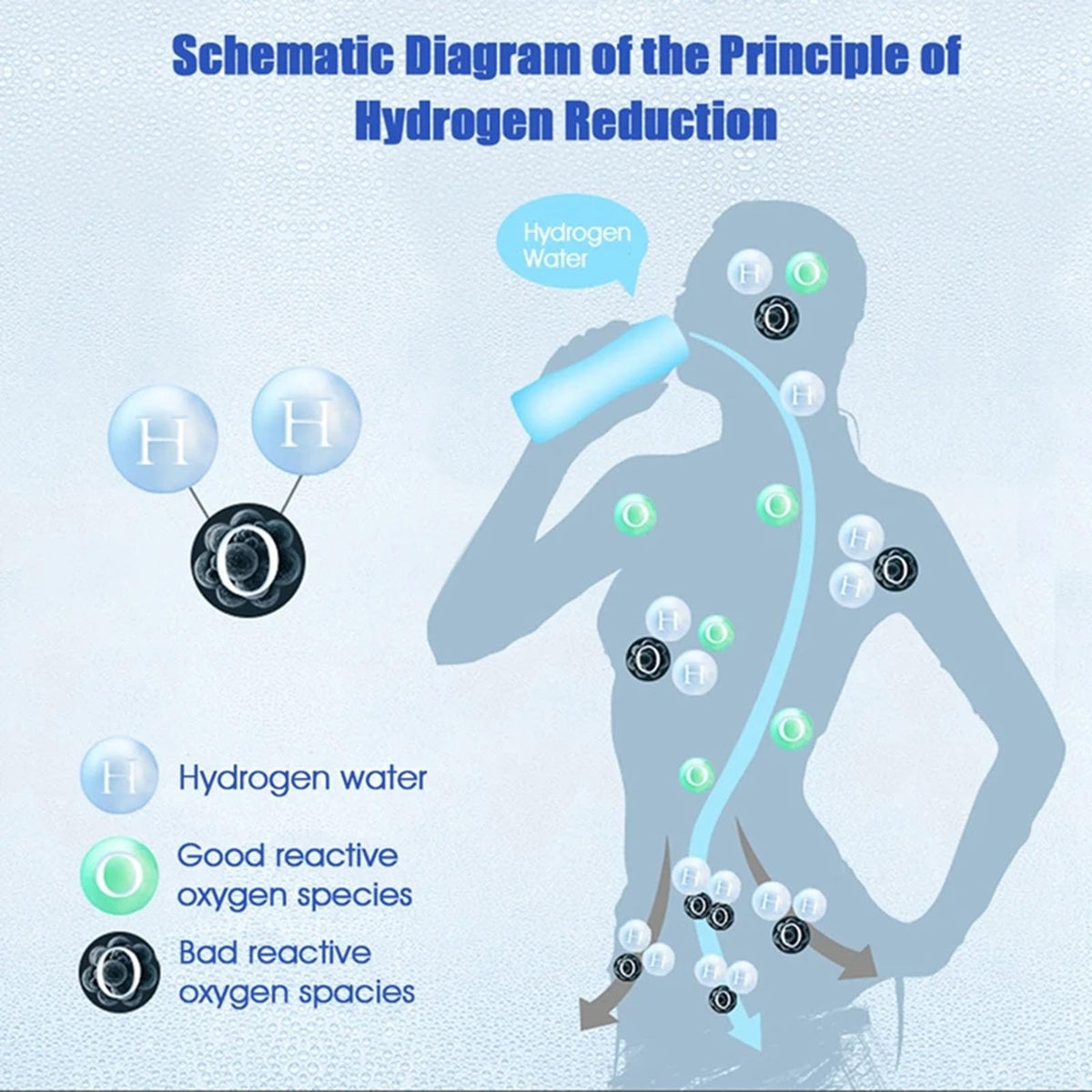 Portable Hydrogen Rich Water Bottle (500ML)