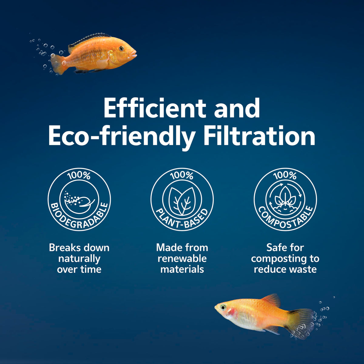 Aquarium Fish Tank EcoRenew Filter Cartridge (EcoRenew / 3 Pack)