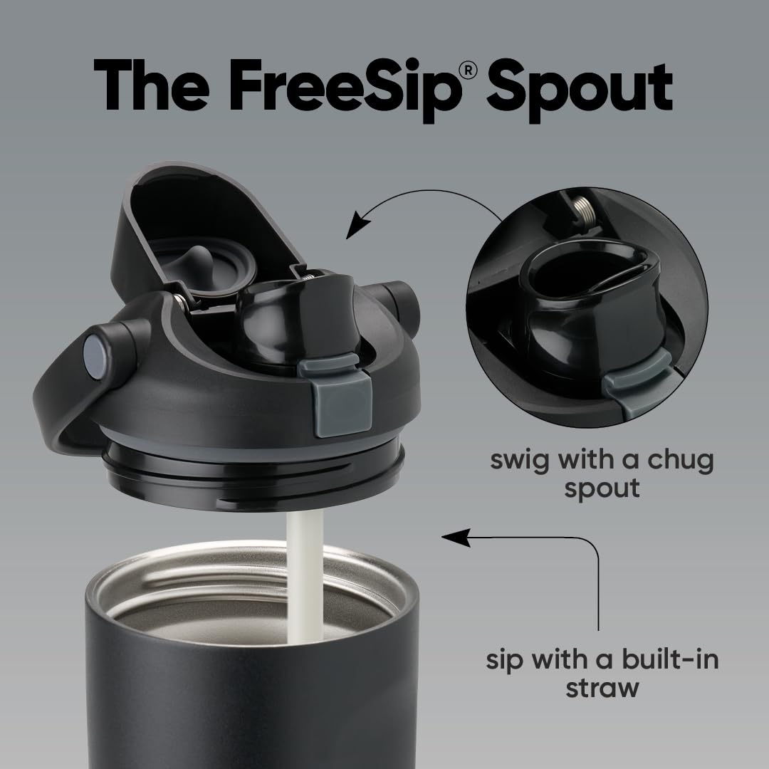 FreeSip Sway Stainless Steel (Very, Very Dark / 40 Ounces)