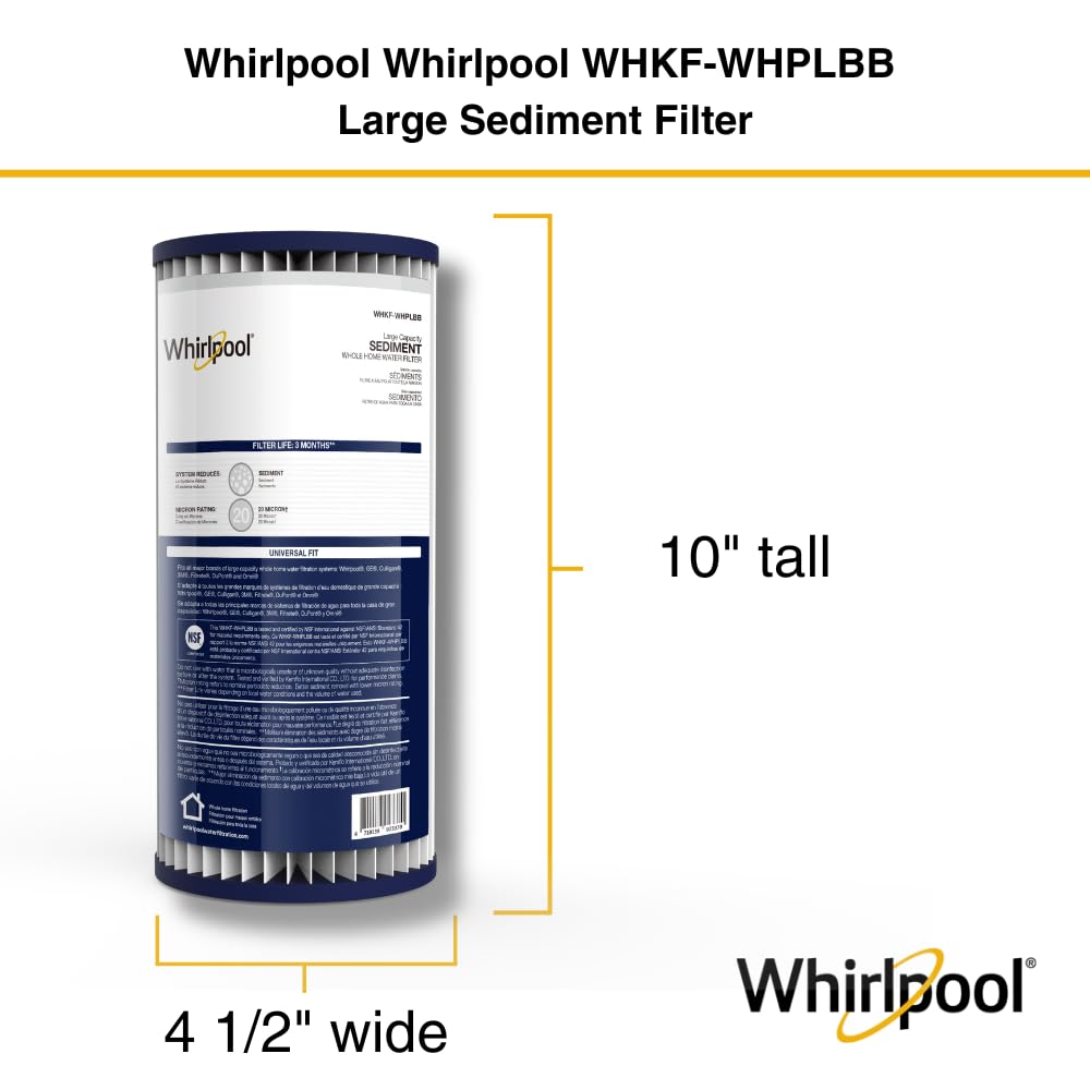 WHKF WHPLBB Whole House Large Capacity Pleated Sediment Filter (1 Count (Pack of 1))