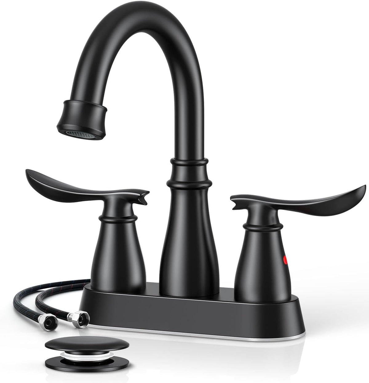 4 Inch Centerset Laundry Faucet (Matte Black)