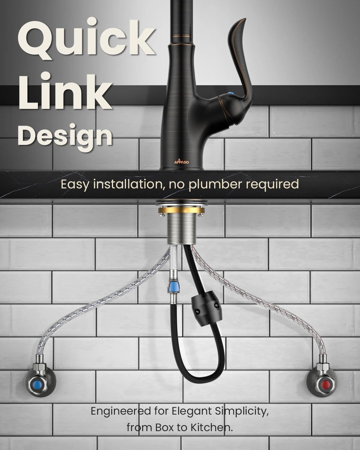 Antique Pull Down Kitchen Faucet with Sprayer Oil Rubbed Bronze (Oil Rubbed Bronze)