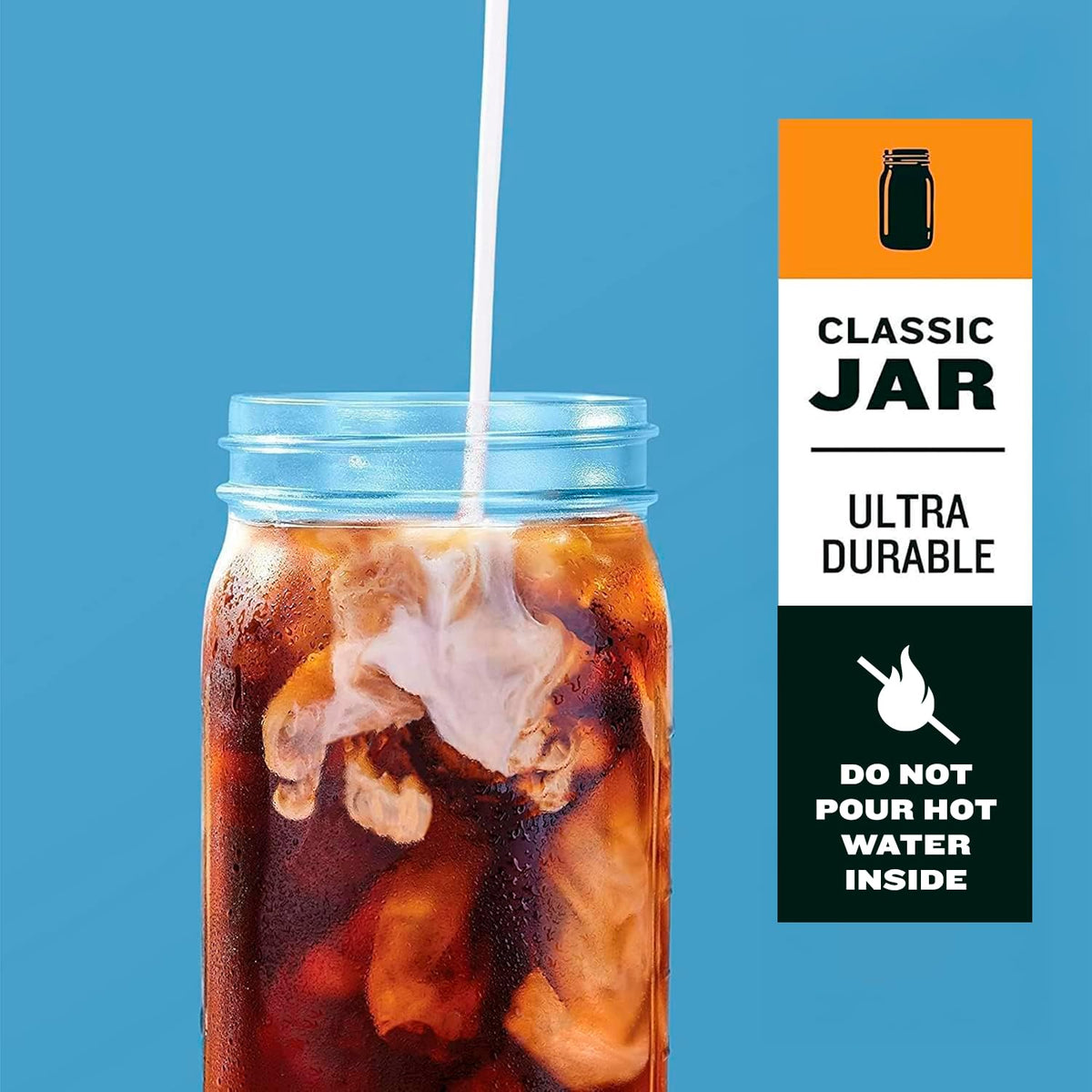64 oz Mason Jar Glass Pitcher With Lid (64 Ounces / Lavender)