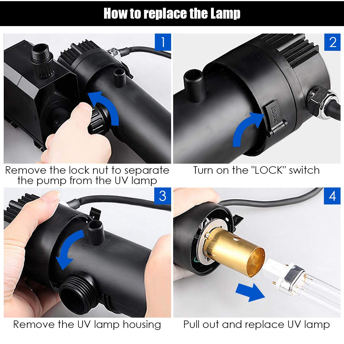 4 in 1 Submersible Pond Filter Pump