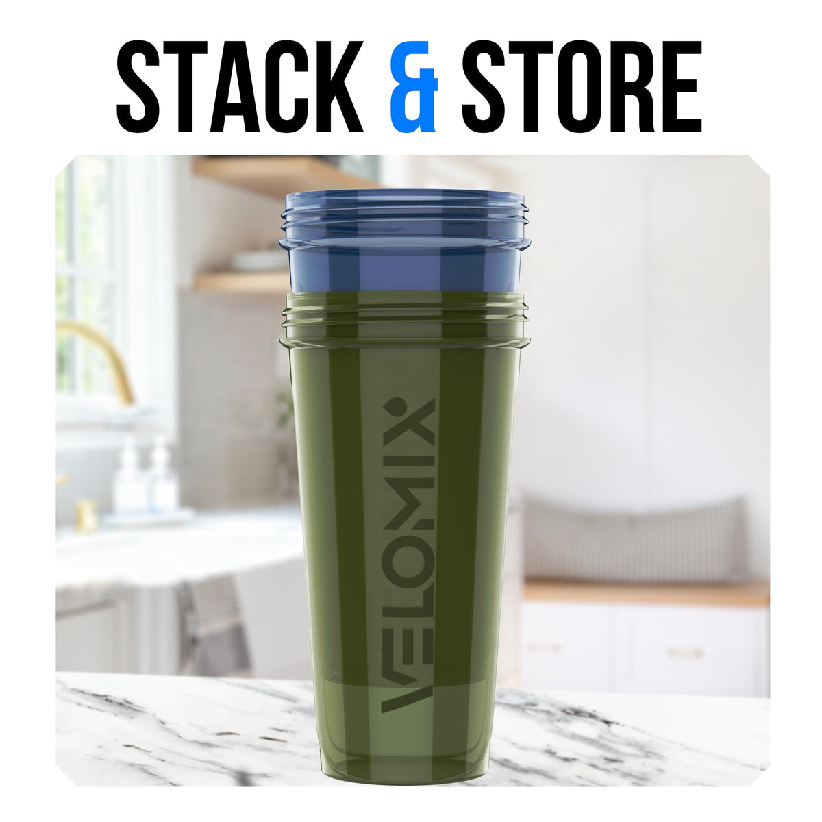 2 Pack 28oz Protein Shaker Bottle for Protein Mixes (A2) Blue / Green)