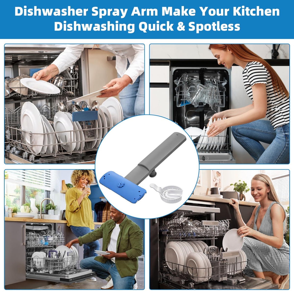 Upgraded 5304506660 Dishwashers Lower Wash Arm Assembly for 5304496886 (Without Support)