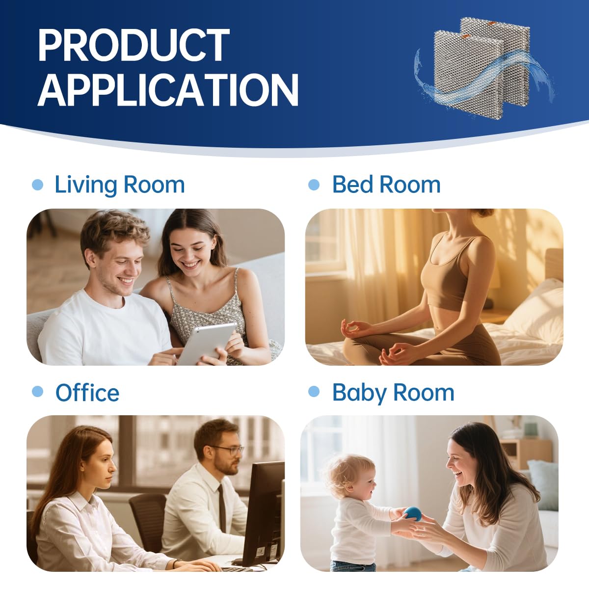 GA10 Humidifier Vapor Pad Compatible with GFI #7900 Humidifiers 570 570M 570A 2 Packs